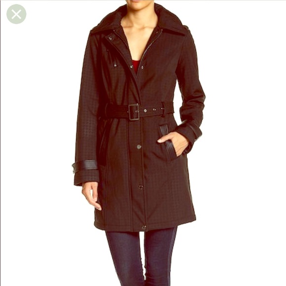 Michael Kors Houndstooth Hooded Rain 